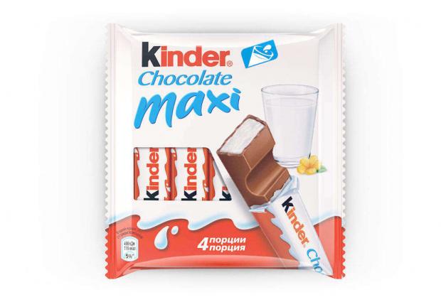 Шоколад Kinder Макси, 84 г шоколад kinder сюрприз для девочек 3 штуки по 20 г