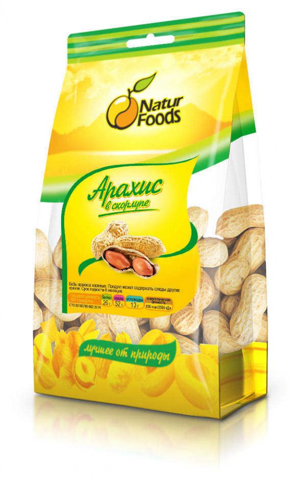 Арахис NaturFoods неочищенный жареный, 180 г