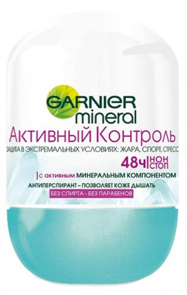 Дезодорант-антиперспирант шариковый женский Garnier Mineral Активный контроль, 50 мл garnier men активный контроль шариковый дезодорант антиперспирант