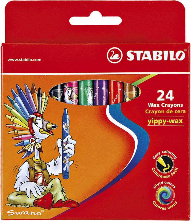 Восковые мелки Stabilo, 24 шт