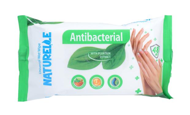 

Влажные салфетки Naturelle Nature с антибактериальным эффектом с экстрактом листьев подорожника, 48 шт