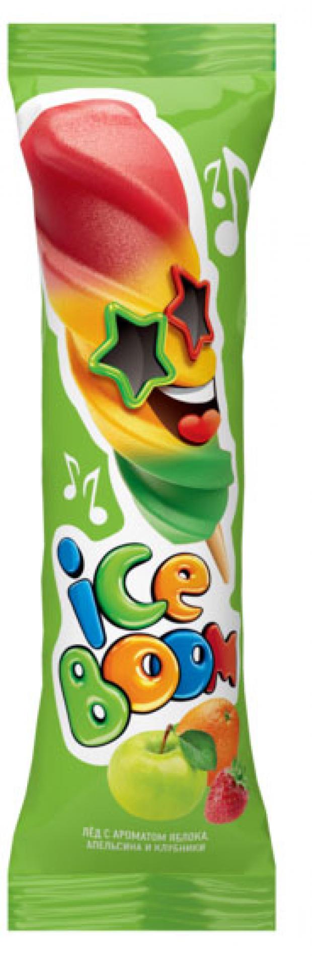 Мороженое фруктовый лед Ice Boom яблоко апельсин клубника, 60 г