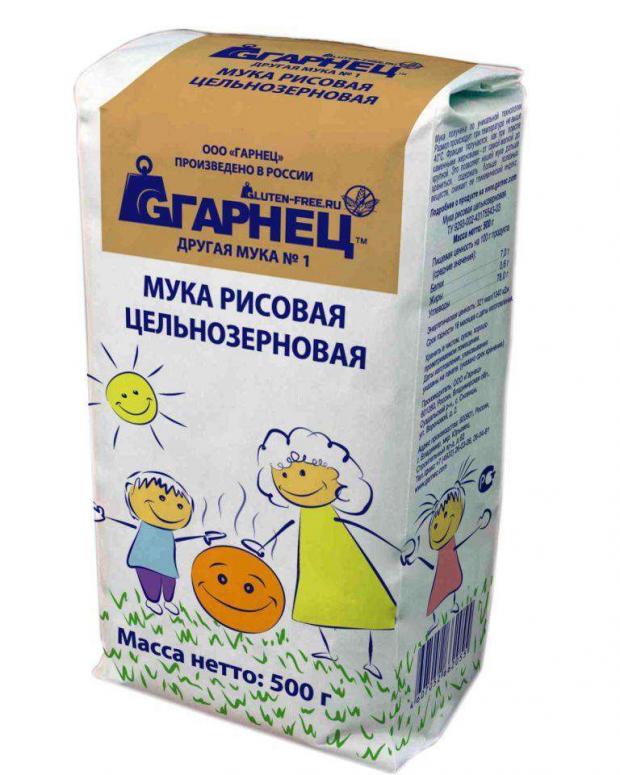 Мука рисовая Garnec цельнозерновая без глютена, 500 г