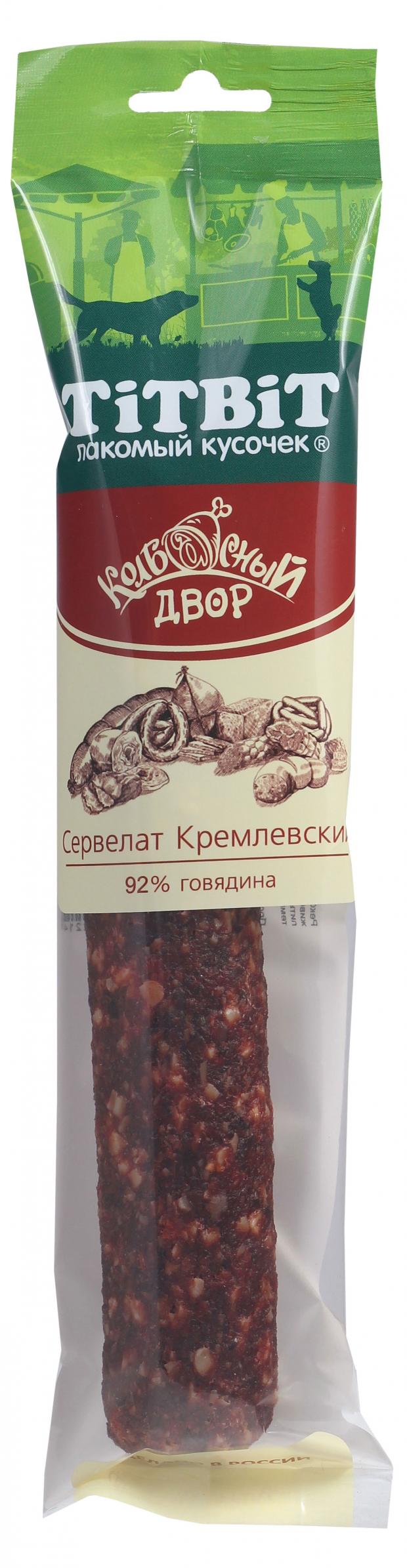 Лакомство для собак TiTBiT Сервелат Кремлевский Колбасный двор, 200 г