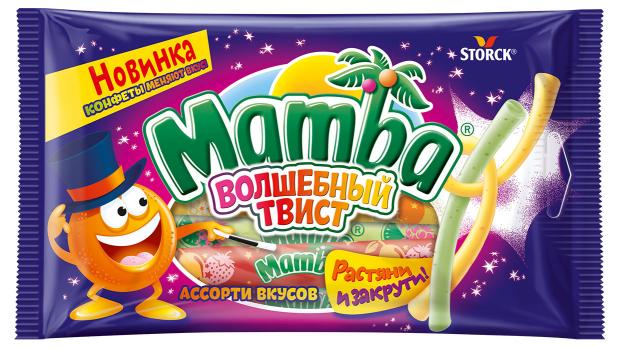 Конфеты жевательные Mamba Волшебный твист, 70 г