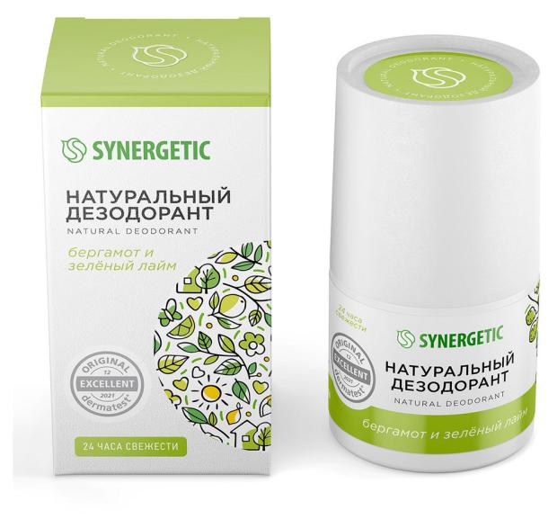 Натуральный дезодорант Synergetic бергамот - зеленый лайм, 50 мл