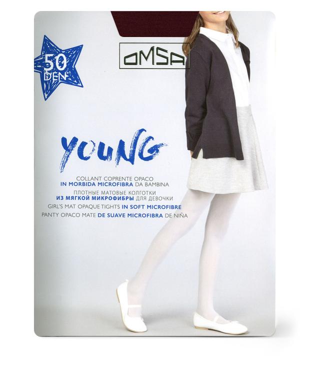 

Колготки детские Omsa Kids Young 50 rosso mosto, 6-8 лет