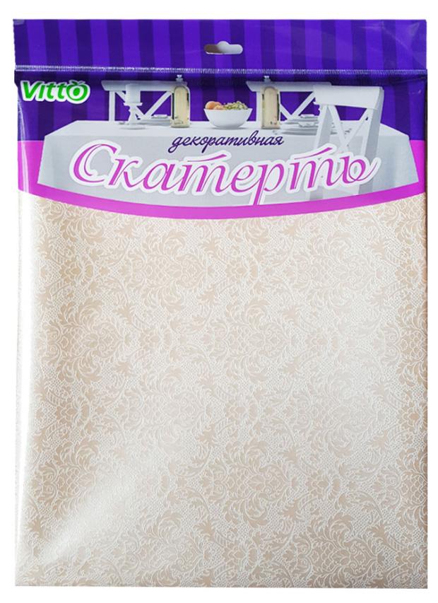 Скатерть Vitto кремовый узор ПВХ, 135х140 см