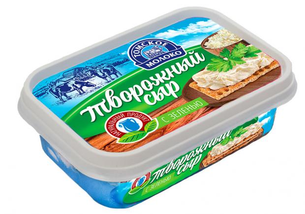 Сыр творожный Томское Молоко с зеленью 30% БЗМЖ, 180 г