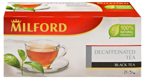 

Чай черный Milford без Кофеина, 25х1,75 г