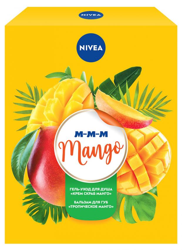 

Подарочный набор Nivea Манго Гель крем-скраб для душа + Бальзам для губ