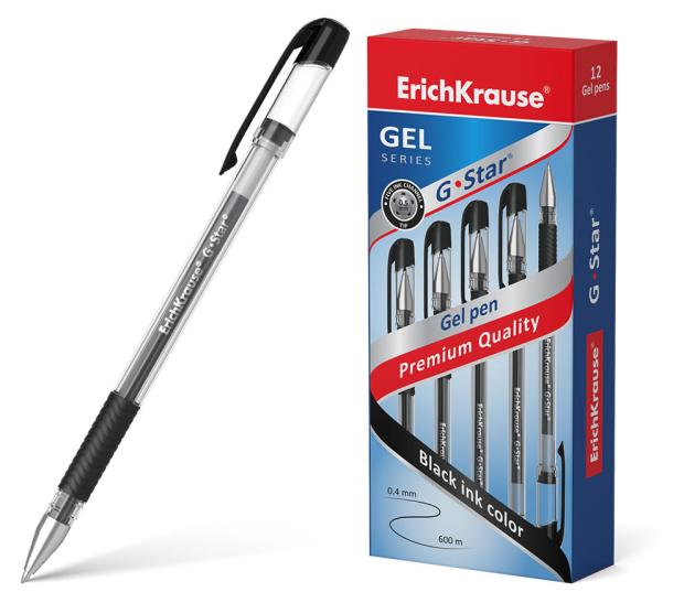 

Ручка гелевая ErichKrause G-Star Stick Classic, черная, 1 шт