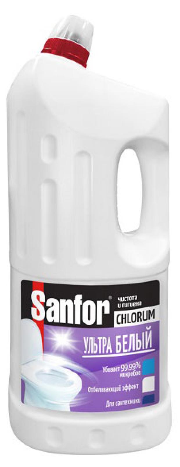 Гель для сантехники Sanfor Chlorum Ультра белый, 1,9 кг гель для сантехники sanfor против сложных загрязнений 5 л