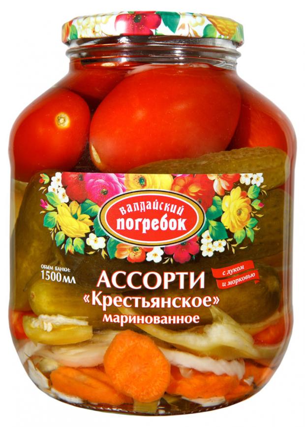 

Ассорти маринованное «Валдайский погребок» Крестьянское, 1,5 л