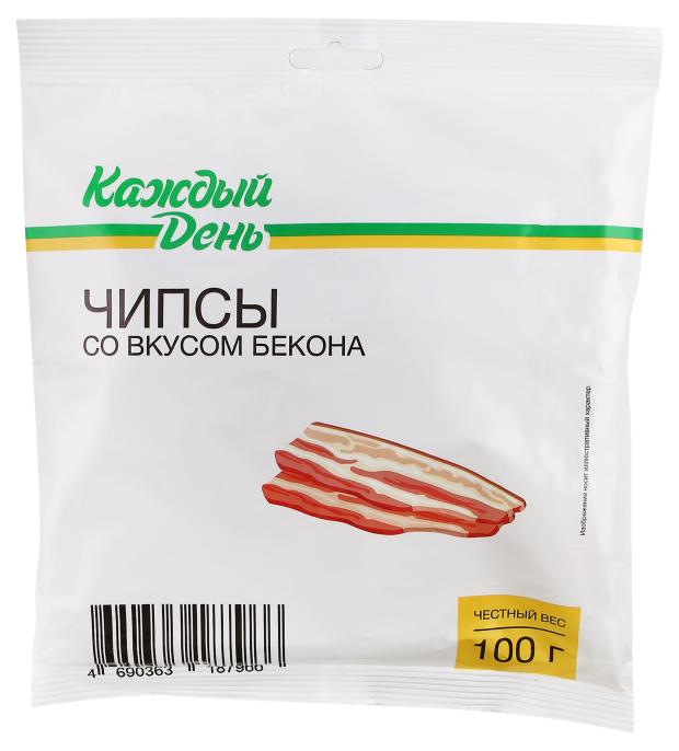 Чипсы Каждый день со вкусом бекона, 100 г
