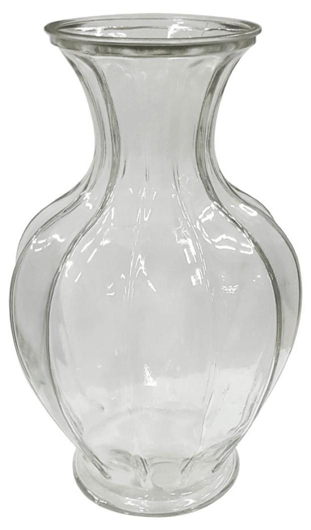 Ваза стеклянная декоративная NinaGlass Кувшин прозрачный, 29 см