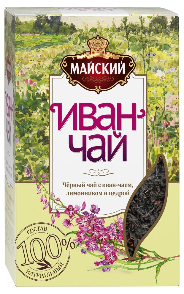 Чай черный Майский с Иван-чаем и лимонником, 75 г