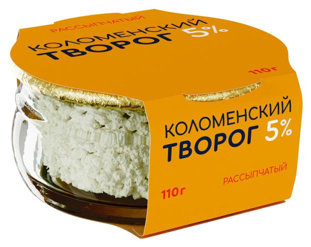 

Творог рассыпчатый Коломенский 5% БЗМЖ, 110 г