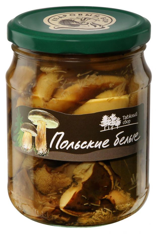 

Грибы Таежный сбор Польские белые маринованные резаные, 500 г