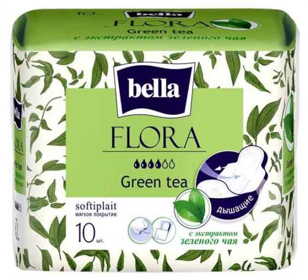 Прокладки гигиенические Bella Flora Зеленый чай, 10 шт