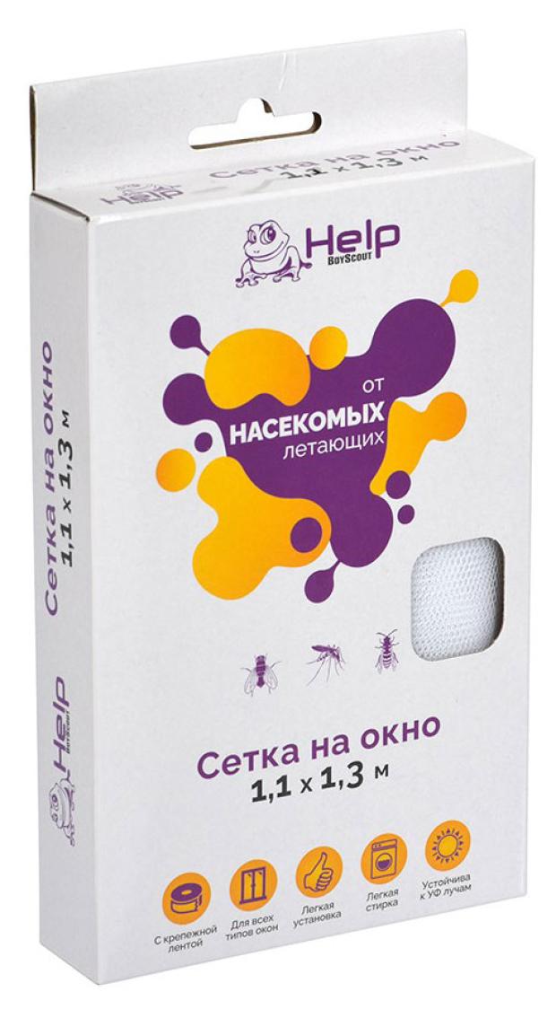 

Сетка на окно Help Противомоскитная с крепежной лентой, 110х130 см