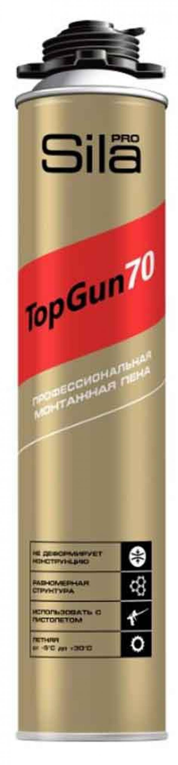 Монтажная пена Sila Pro TopGun 70, 875 мл пена монтажная sila pro topgun 70 875 мл