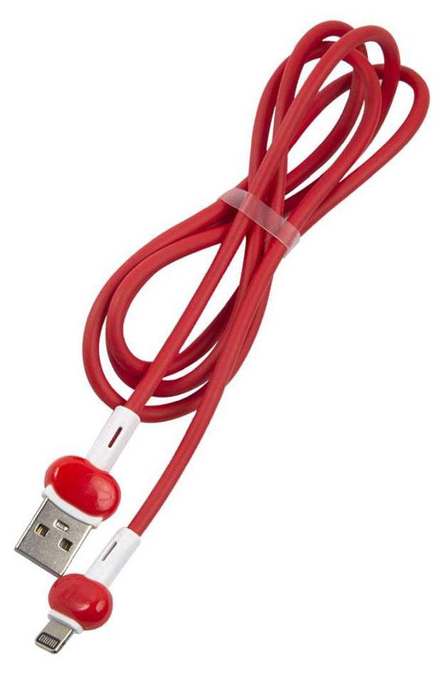 USB кабель Red Line Candy Lightning - USB A красный, 1 м