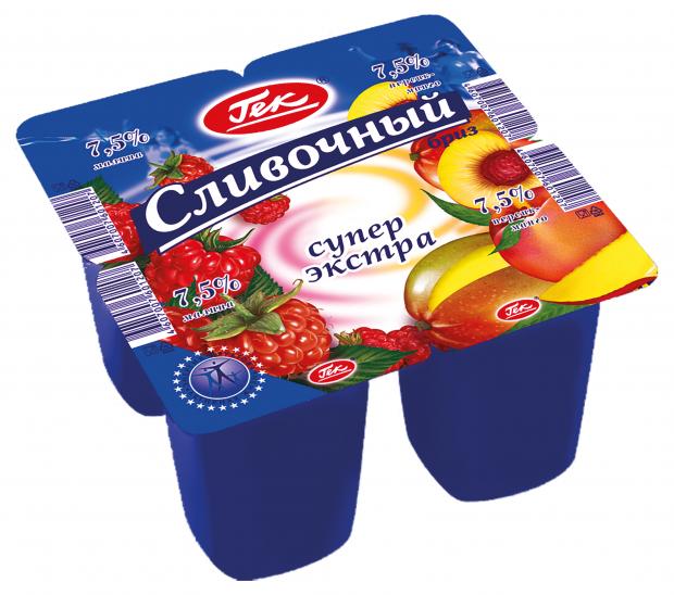 

Продукт йогуртный Гек Сливочный бриз супер экстра малина пресик манго 7,5%, 100 г