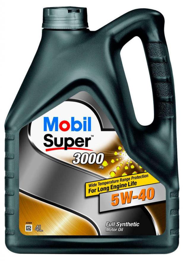 Масло моторное Mobil Super 3000 5W40 синтетическое, 4 л