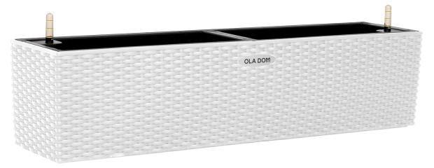 

Ящик балконный OLA DOM Rattan белый, 80 см