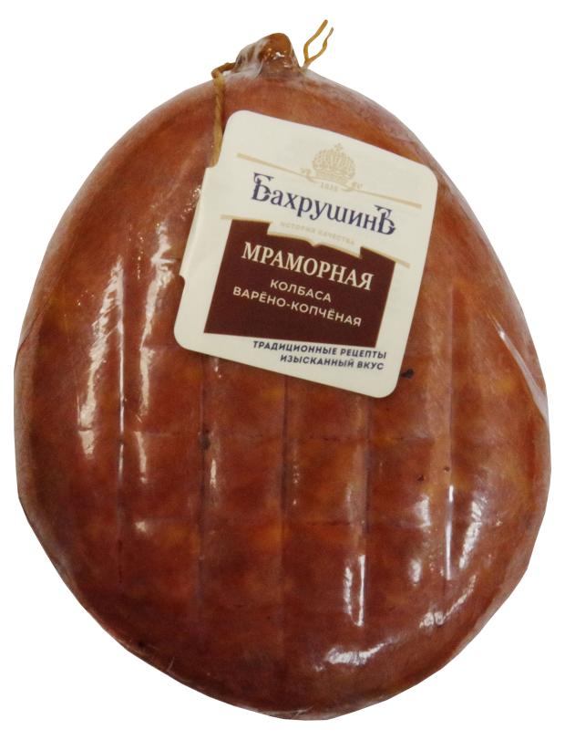 

Колбаса варено-копченая Бахрушинъ Мраморная, вес