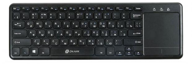 

Клавиатура беспроводная Oklick 830ST slim Multimedia Touch черная