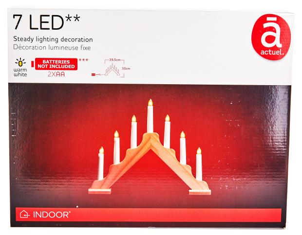 

Подсвечник Actuel на батарейках 7 LED, 39,5х30 см