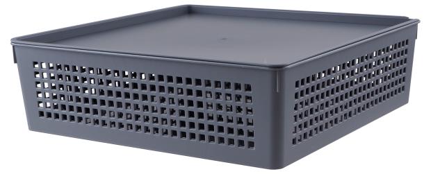 

Корзинка Полимербыт Traymix коричневая с крышкой, 7,3 л
