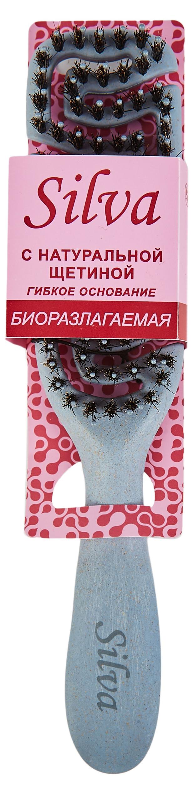 

Расческа для волос Silva массажная с натуральной щетиной