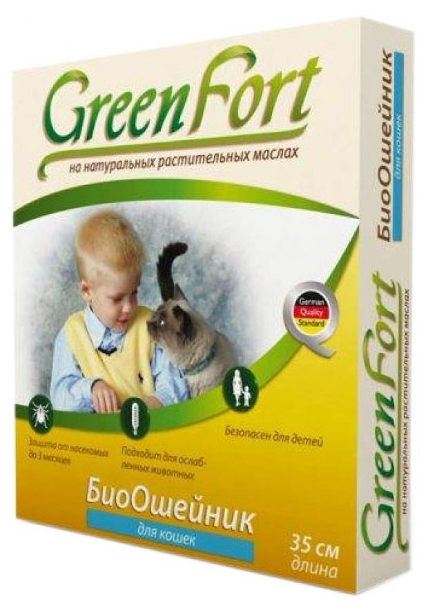 

Био-ошейник для кошек GreenFort от блох, 35 см