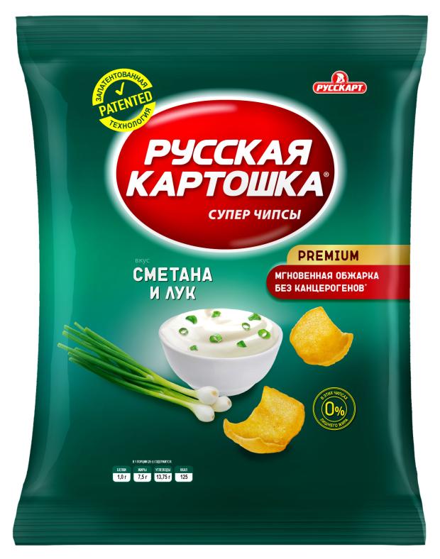 Чипсы Русская картошка сметана и лук, 140 г