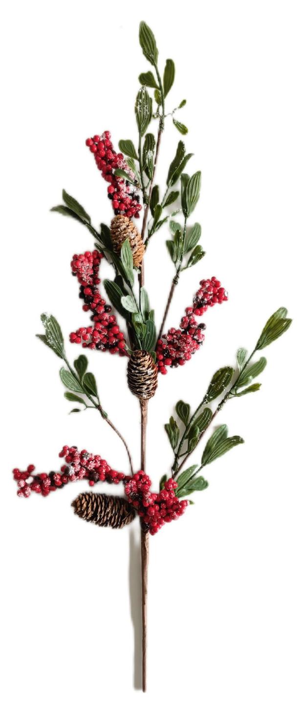 

Ветка искуственная с ягодами, 65 см