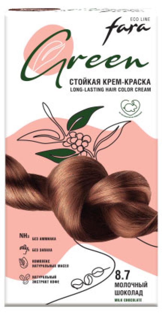 

Крем-краска стойкая для волос Fara Eco Line Green 8.7 молочный шоколад