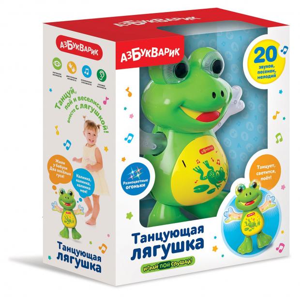 Игрушка развивающая интерактивная Азбукварик Танцующая лягушка