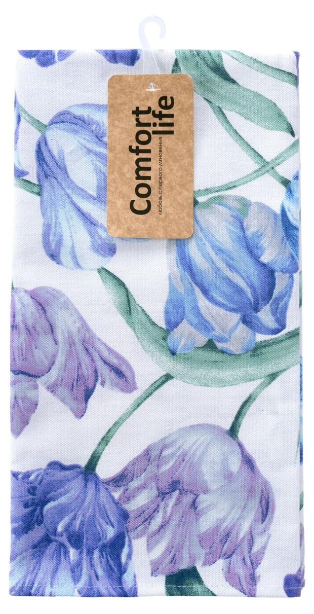 

Полотенце Comfort Life Тюльпаны рогожка, 46х60 см