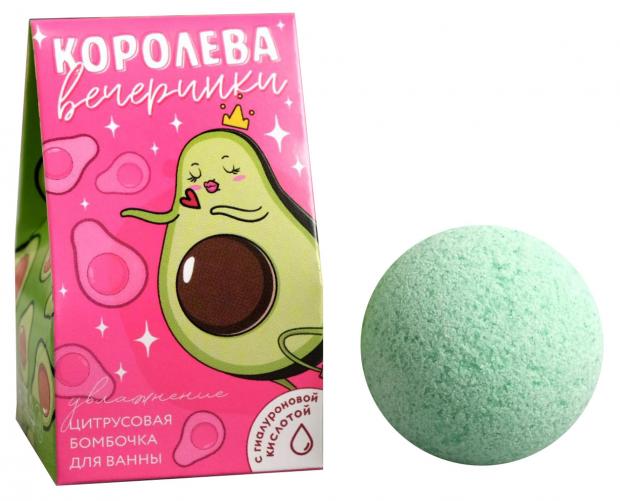 

Бурлящий шарик Beauty Fox Королева вечеринки с гиалуроновой кислотой аромат цитрус, 40 г