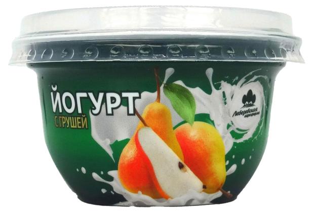 Йогурт Лебедевская агрофирма сладкий с грушей 2,5% БЗМЖ, 130 г