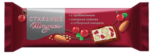 Конфета Стильные штучки нуга с миндалем и клюквой, 60 г