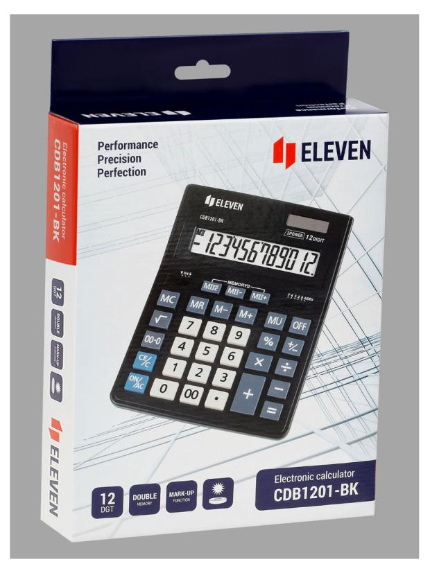 

Калькулятор настольный Eleven Business Line CDB1201-BK 12 разрядов, черный, 155х205х35 мм