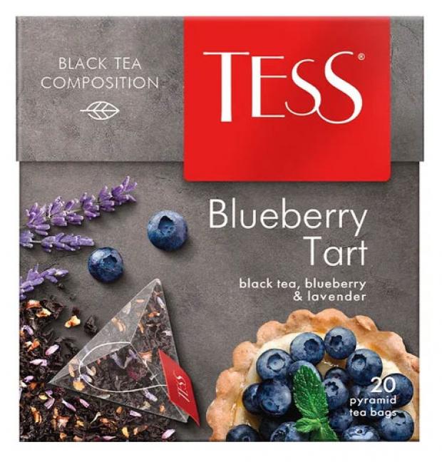 Чай черный Tess Blueberry Tart в пирамидках, 20 шт чай tess 100пак 1 8г санрайз черный