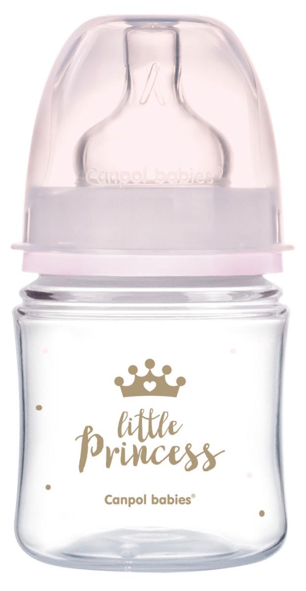Бутылочка Canpol Babies Easy Start Royal Baby с широким горлышком антиколиковая с рождения, 120 мл