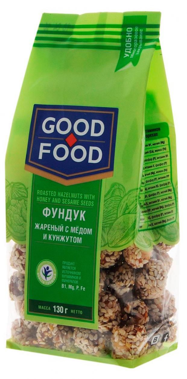 

Фундук GOOD FOOD с медом и кунжутом, 130 г