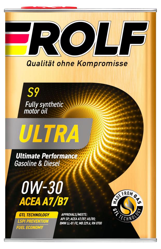

Масло моторное синтетическое Rolf Ultra 0W-30 A7/B7 SP, 4 л
