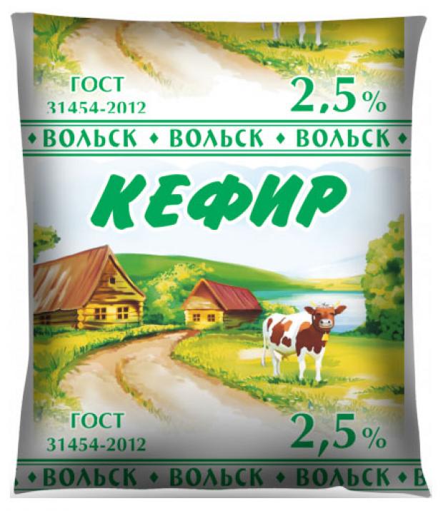 Кефир Вольск 2,5% БЗМЖ, 500 мл
